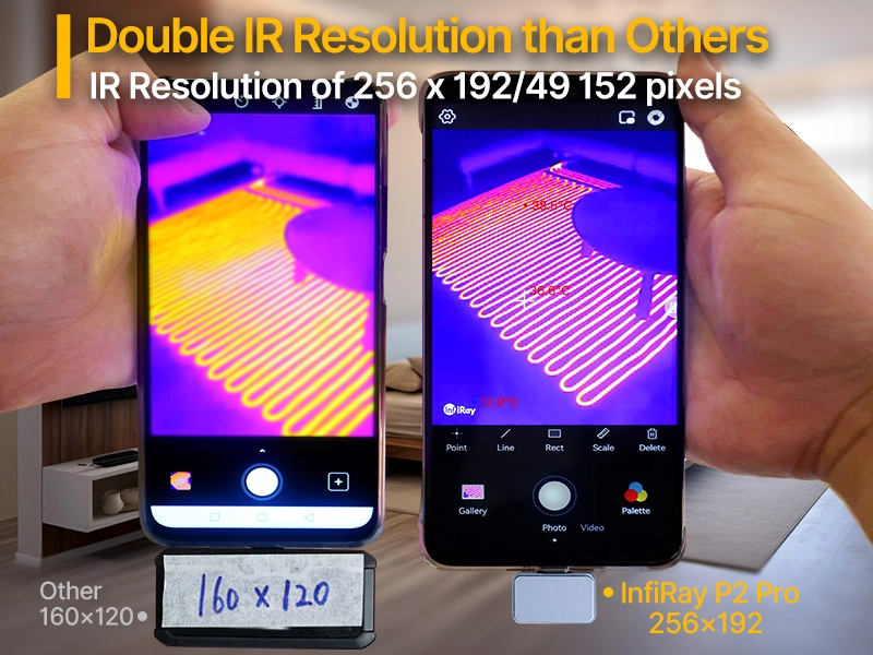 03 p2pro is much clearer than other thermal imaging