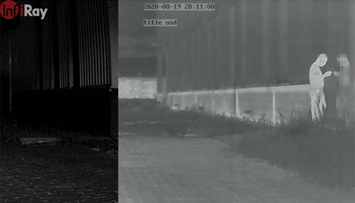Normal cameras are dark, but in thermal vision they are clearly visible