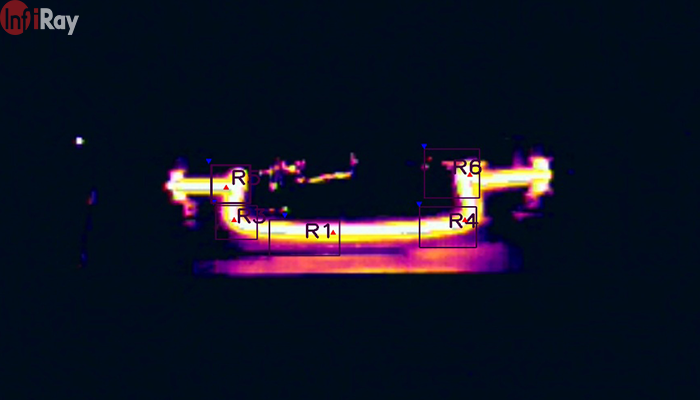InfiRay thermal camera detects part hardening process